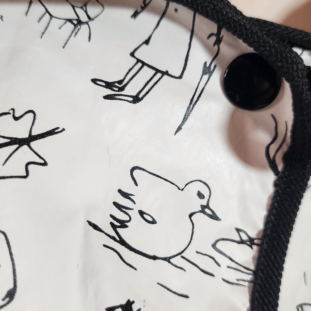 Kate Spade Maira Kalman Vintage Various Illluminations White Black Trench Rain - Picture 6 of 10